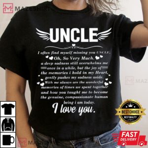Uncle In Heaven Memory Of My Uncle Memorial T Shirt 2