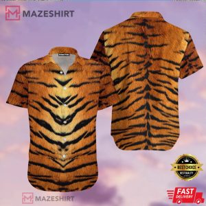 Tiger Costume Animal Cosplay Halloween Hawaiian Shirt