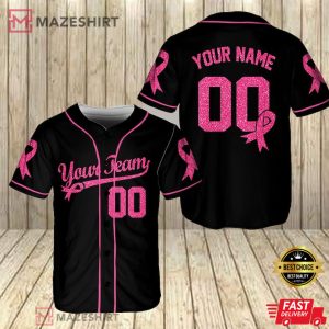 Personalized Name For Breast Cancer Month Baseball Jersey
