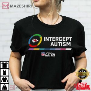 2023 Kansas City Chiefs Intercept Autism Crucial Catch T Shirt 2