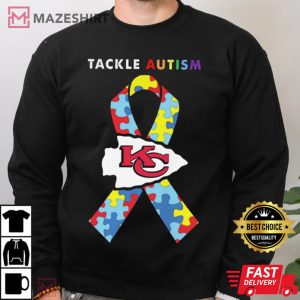 Kansas City Chiefs Tackle Autism Awareness T Shirt 3