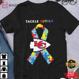 Kansas City Chiefs Tackle Autism Awareness T Shirt 4