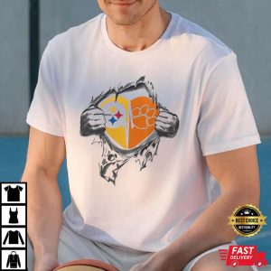 Pittsburgh Steelers Clemson Tigers Its In My Heart T Shirt 2