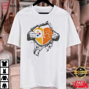 Pittsburgh Steelers Clemson Tigers Its In My Heart T Shirt 3