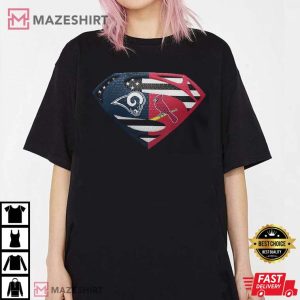 Los Angeles Rams St Louis Cardinals Superman T Shirt 4