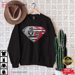 Las Vegas Raiders NC State Wolfpack Superman T Shirt 1