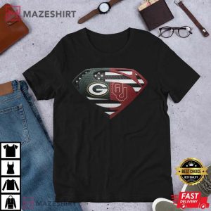 Green Bay Packers Oklahoma Sooners Superman T Shirt 2