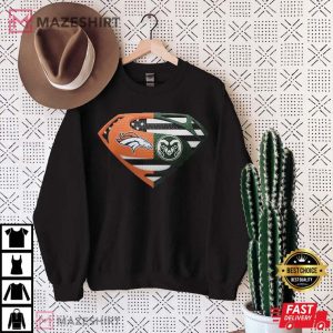 Denver Broncos Colorado State Rams Superman T Shirt 1
