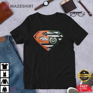 Denver Broncos Colorado State Rams Superman T Shirt 2