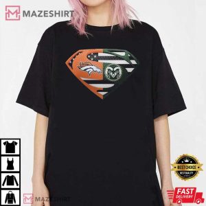 Denver Broncos Colorado State Rams Superman T Shirt 4