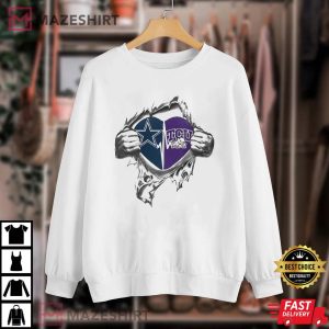 Dallas Cowboys TCU Horned Frogs Its In My Heart T Shirt 1