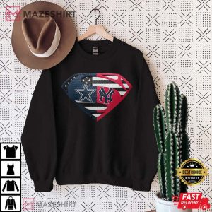 Dallas Cowboys New York Yankees Superman T Shirt 1