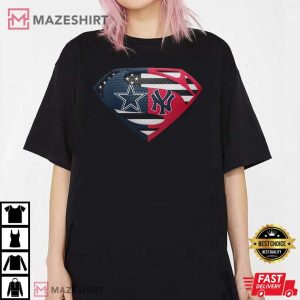 Dallas Cowboys New York Yankees Superman T Shirt 4