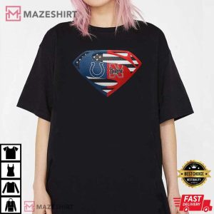 Indianapolis Colts Nebraska Cornhuskers Superman T Shirt 4