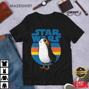 Star Wars Last Jedi Porg Retro Stripes T Shirt 2