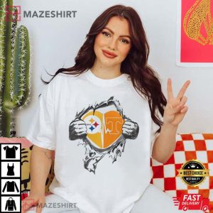 Pittsburgh Steelers Tennessee Volunteers Its In My Heart T Shirt 2
