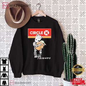 Baby Groot Hug Baby Yoda Circle K Friends 2023 T Shirt 1