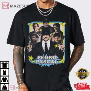 Retro Pedro Pascal Movie Actor T Shirt 1 1