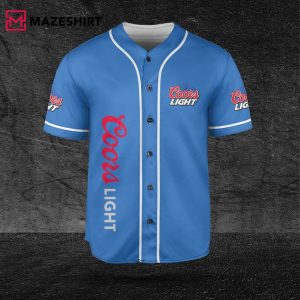 Coors Light Blue Beer Lovers Baseball Jersey 2