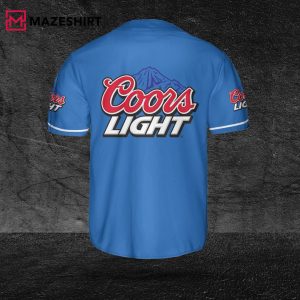 Coors Light Blue Beer Lovers Baseball Jersey 3