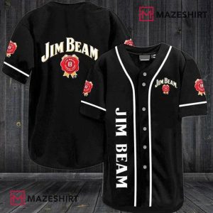 Black Jim Beam Bourbon Whiskey Baseball Jersey