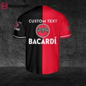 Bacardi 2 Color Custom Text Baseball Jersey 3