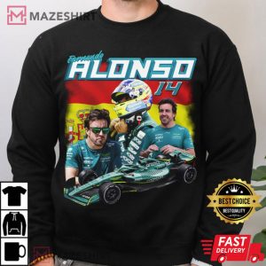 Fernando Alonso Aston Martin F1 Racing Vintage 90s T Shirt 3