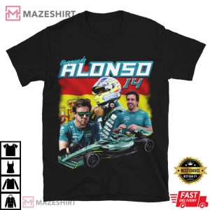 Fernando Alonso Aston Martin F1 Racing Vintage 90s T Shirt 4