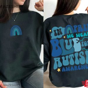 In April We Wear Blue For Autism Awareness T Shirt 2