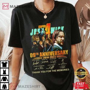John Wick 09th Anniversary Signatures T Shirt 3