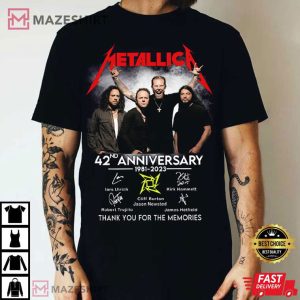 Metallica 42nd Anniversary 1981 2023 Signatures T Shirt 1