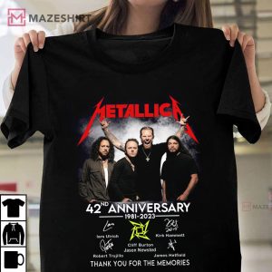 Metallica 42nd Anniversary 1981 2023 Signatures T Shirt 4