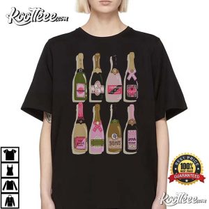 Champagne Lovers Bottles Yes Way Rose T Shirt 4