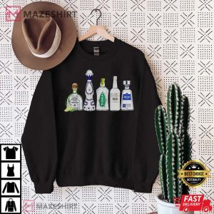 Tequila Lovers Tequila Bottles T Shirt 1