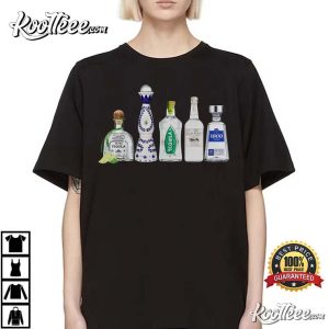 Tequila Lovers Tequila Bottles T Shirt 4