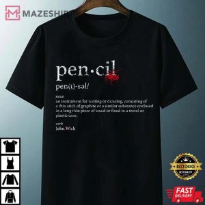 John Wick Chapter 4 Pencil Baba Yaga Keanu Reeves T Shirt 3