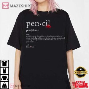 John Wick Chapter 4 Pencil Baba Yaga Keanu Reeves T Shirt 4