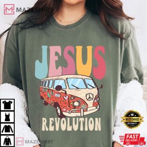 Jesus Revolution Christian Faith Based Jesus Comfort Colors T Shirt 3