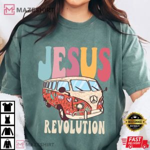 Jesus Revolution Christian Faith Based Jesus Comfort Colors T Shirt 4