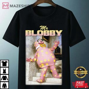 Mr Blobby Top Funny UK Tribute TV BBC One T Shirt 3
