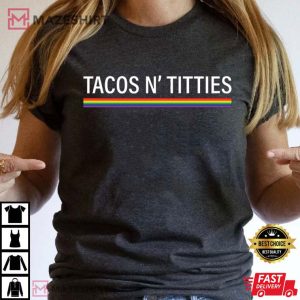 LGBT Tacos And Titties Lesbian Couple Gift T Shirt 2