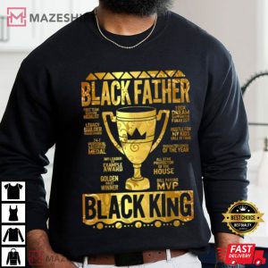Black Father King Fathers Day T Shirt 2