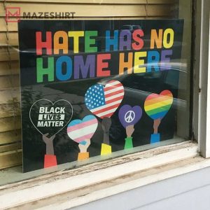 Hate Has No Home Here Yard Lawn Sign LGBTQ Flag 4