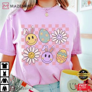 Easter Smiley Faces Comfort Colors T Shirt 2