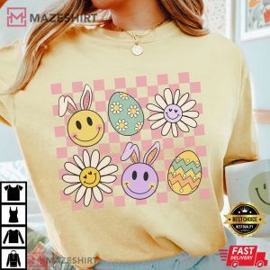 Easter Smiley Faces Comfort Colors T Shirt 3
