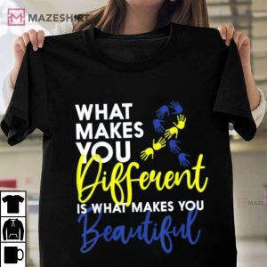 Down Syndrome Day Awareness Hand Heart Butterfly T Shirt 4