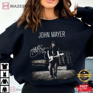 Pink Guitar John Mayer Solo Tour 2023 T Shirt 3