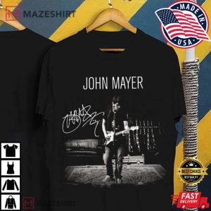 Pink Guitar John Mayer Solo Tour 2023 T Shirt 4