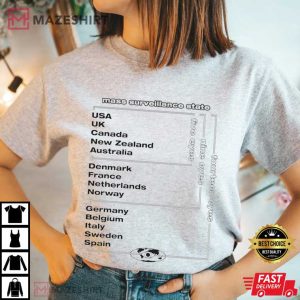 S 3X 14 Eyes Mass Surveillance State T shirt 2