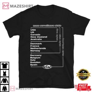 S 3X 14 Eyes Mass Surveillance State T shirt 4